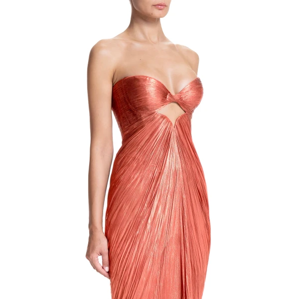 Maria Lucia Hohan Rachel Gown in Blood Orange, view 6