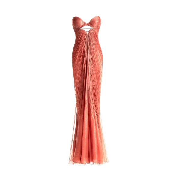 Maria Lucia Hohan Rachel Gown in Blood Orange