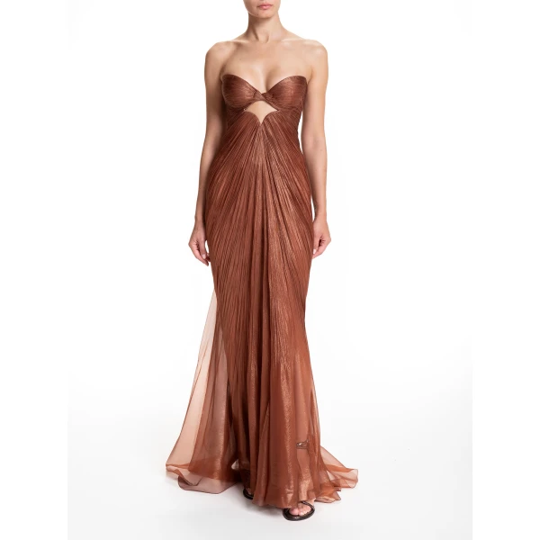 Maria Lucia Hohan Rachel Gown in Chocolate, view 2