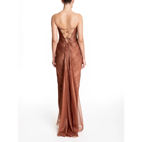 Maria Lucia Hohan Rachel Gown in Chocolate, view 4