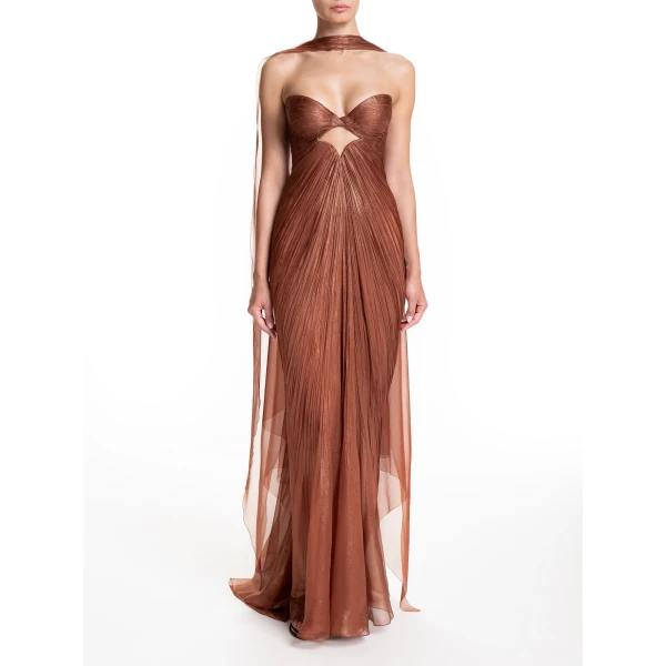 Maria Lucia Hohan Rachel Gown in Chocolate, view 5