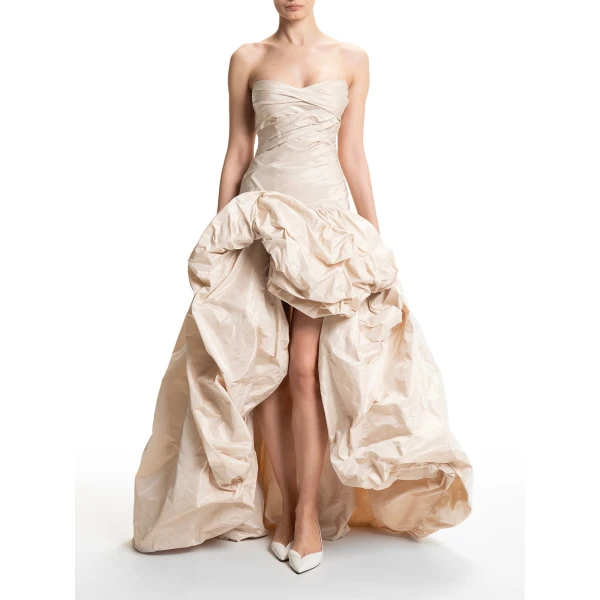 Maria Lucia Hohan Risa Mini Dress in Nude, view 3