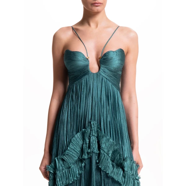 Maria Lucia Hohan Roxene Gown in Teal, view 5