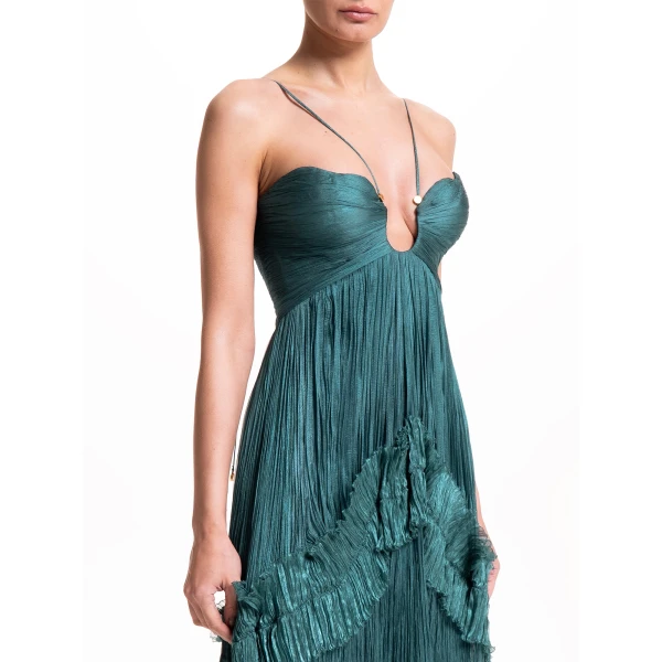Maria Lucia Hohan Roxene Gown in Teal, view 6
