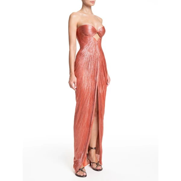 Maria Lucia Hohan Stephanie Gown in Blood Orange, view 3