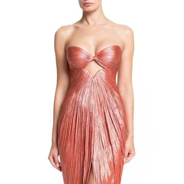 Maria Lucia Hohan Stephanie Gown in Blood Orange, view 5