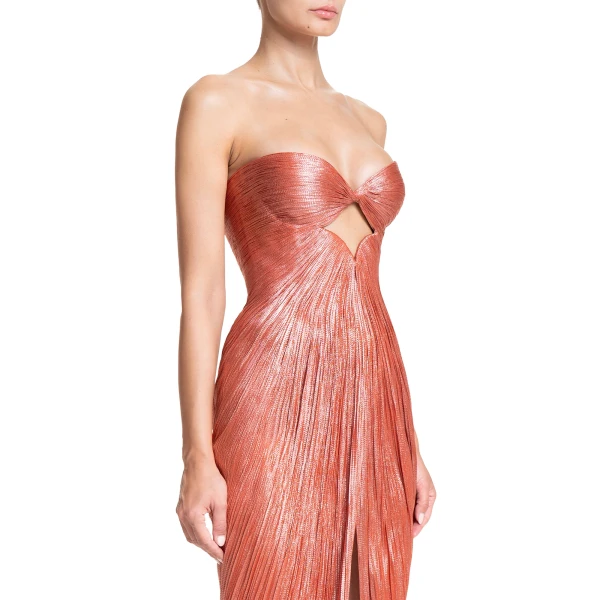 Maria Lucia Hohan Stephanie Gown in Blood Orange, view 6