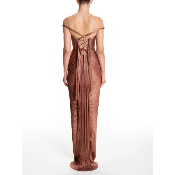 Maria Lucia Hohan Susie Gown in Chocolate, view 4