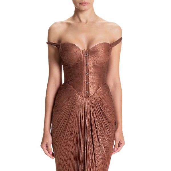 Maria Lucia Hohan Susie Gown in Chocolate, view 5