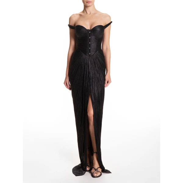 Maria Lucia Hohan Susie Gown in Mascara, view 2