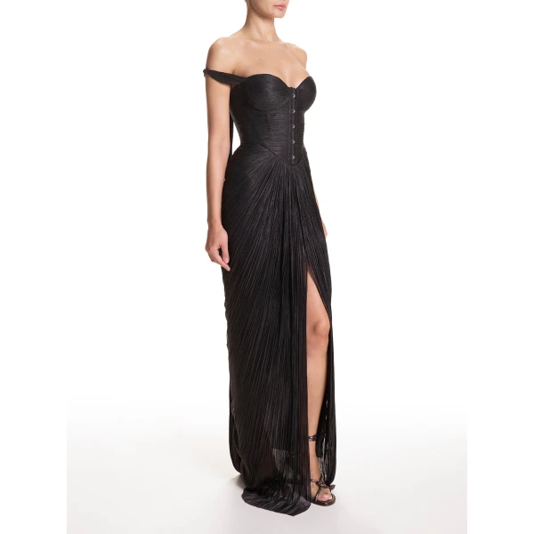 Maria Lucia Hohan Susie Gown in Mascara, view 3