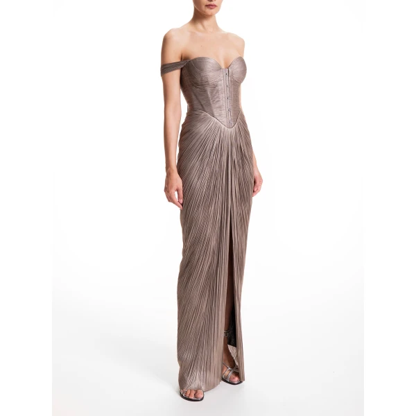Maria Lucia Hohan Susie Gown in Woodsmoke, view 3