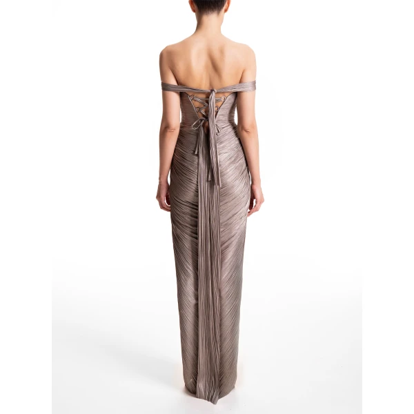 Maria Lucia Hohan Susie Gown in Woodsmoke, view 4