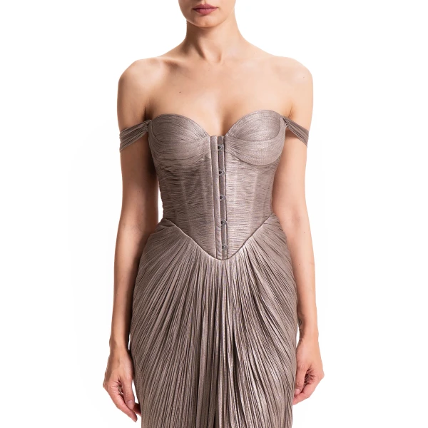 Maria Lucia Hohan Susie Gown in Woodsmoke, view 5