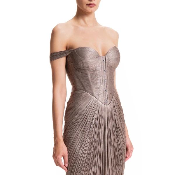 Maria Lucia Hohan Susie Gown in Woodsmoke, view 6