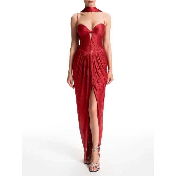 Maria Lucia Hohan Tonia Gown in Salsa, view 2