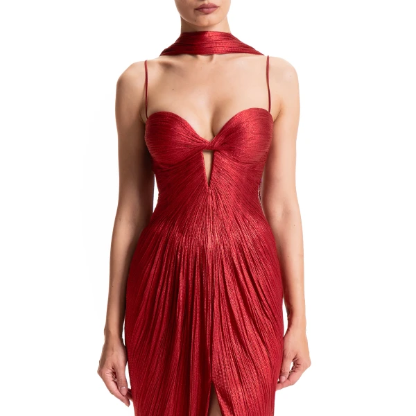 Maria Lucia Hohan Tonia Gown in Salsa, view 5