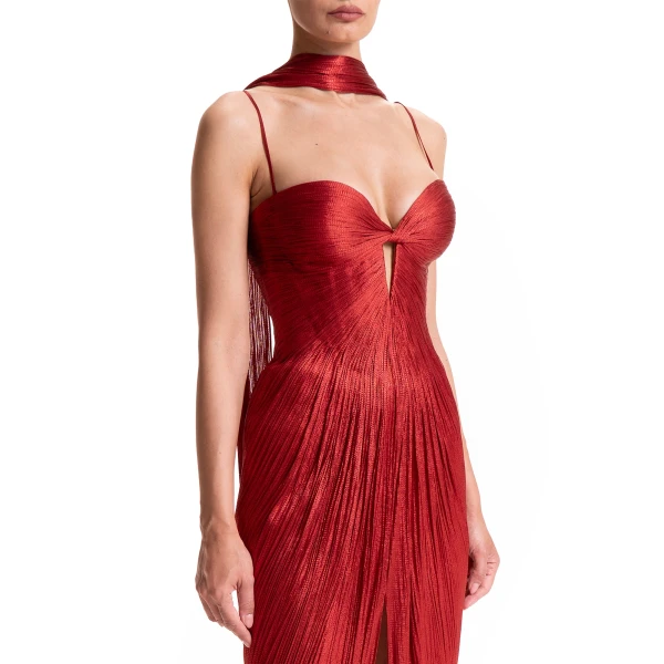 Maria Lucia Hohan Tonia Gown in Salsa, view 6