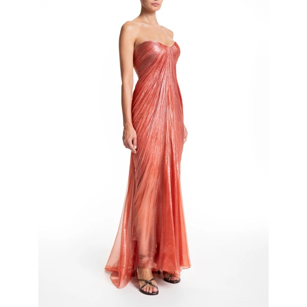 Maria Lucia Hohan Victoria Gown in Blood Orange, view 3