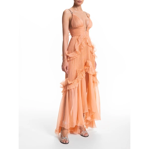 Maria Lucia Hohan Yarinna Gown in Watermelon, view 4