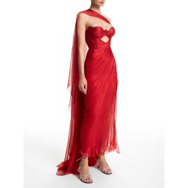 Maria Lucia Hohan Yasmine Gown in Salsa, view 3