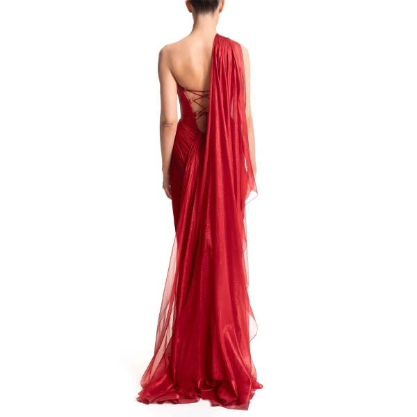 Maria Lucia Hohan Yasmine Gown in Salsa, view 4