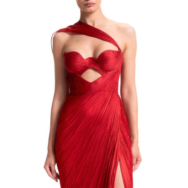 Maria Lucia Hohan Yasmine Gown in Salsa, view 5