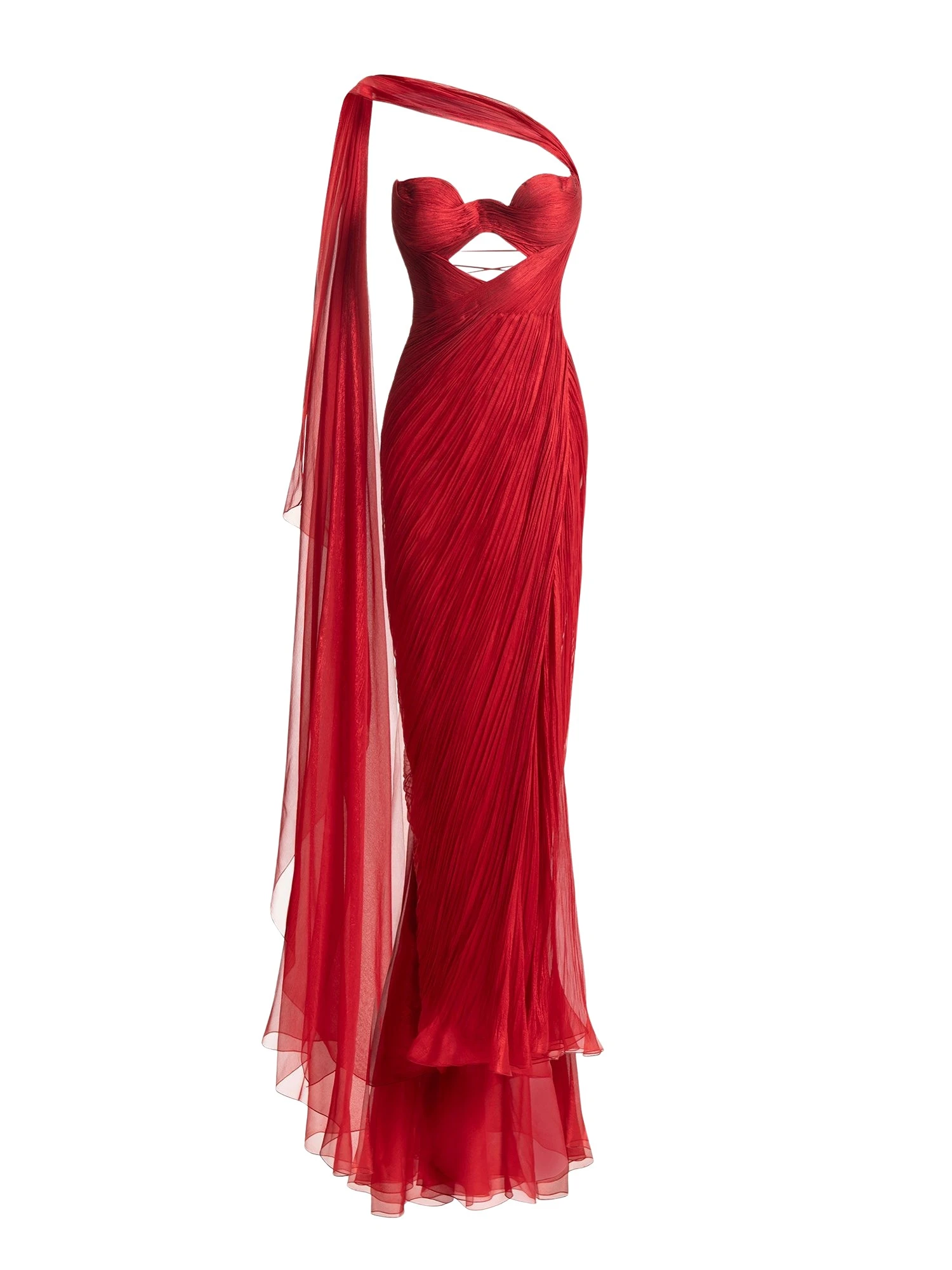 Maria Lucia Hohan Yasmine Gown in Salsa