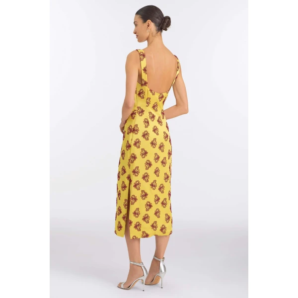 Markarian Dancing Queen Citrine Midi Dress, view 4