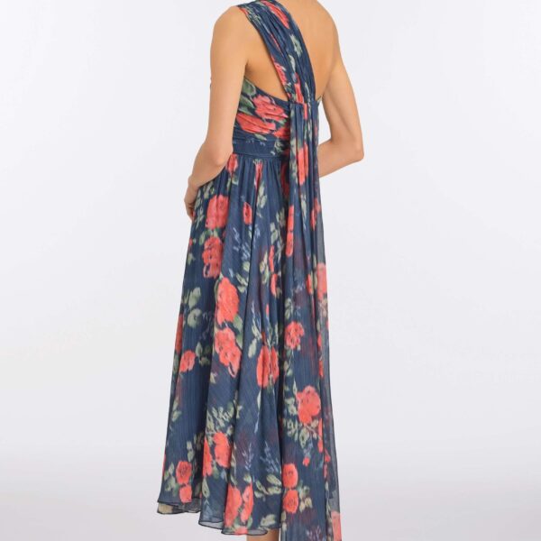 Markarian Erica Red Bloom Chiffon Midi Dress, view 4