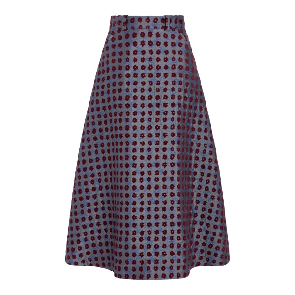 Markarian Frances Teal Tapestry Midi Skirt