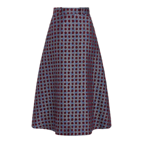 Markarian Frances Teal Tapestry Midi Skirt