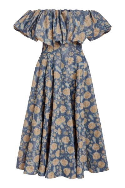 Markarian Freesia Dusk Marigold Ikat Midi Dress