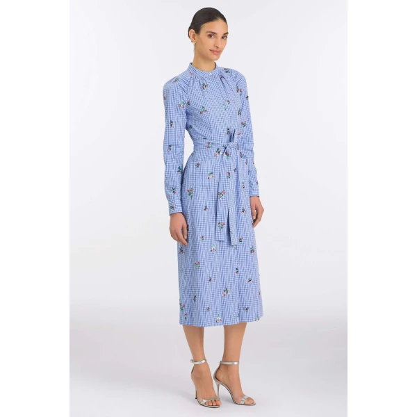 Markarian Gazania Sequin Embroidery Shirt Dress, view 2