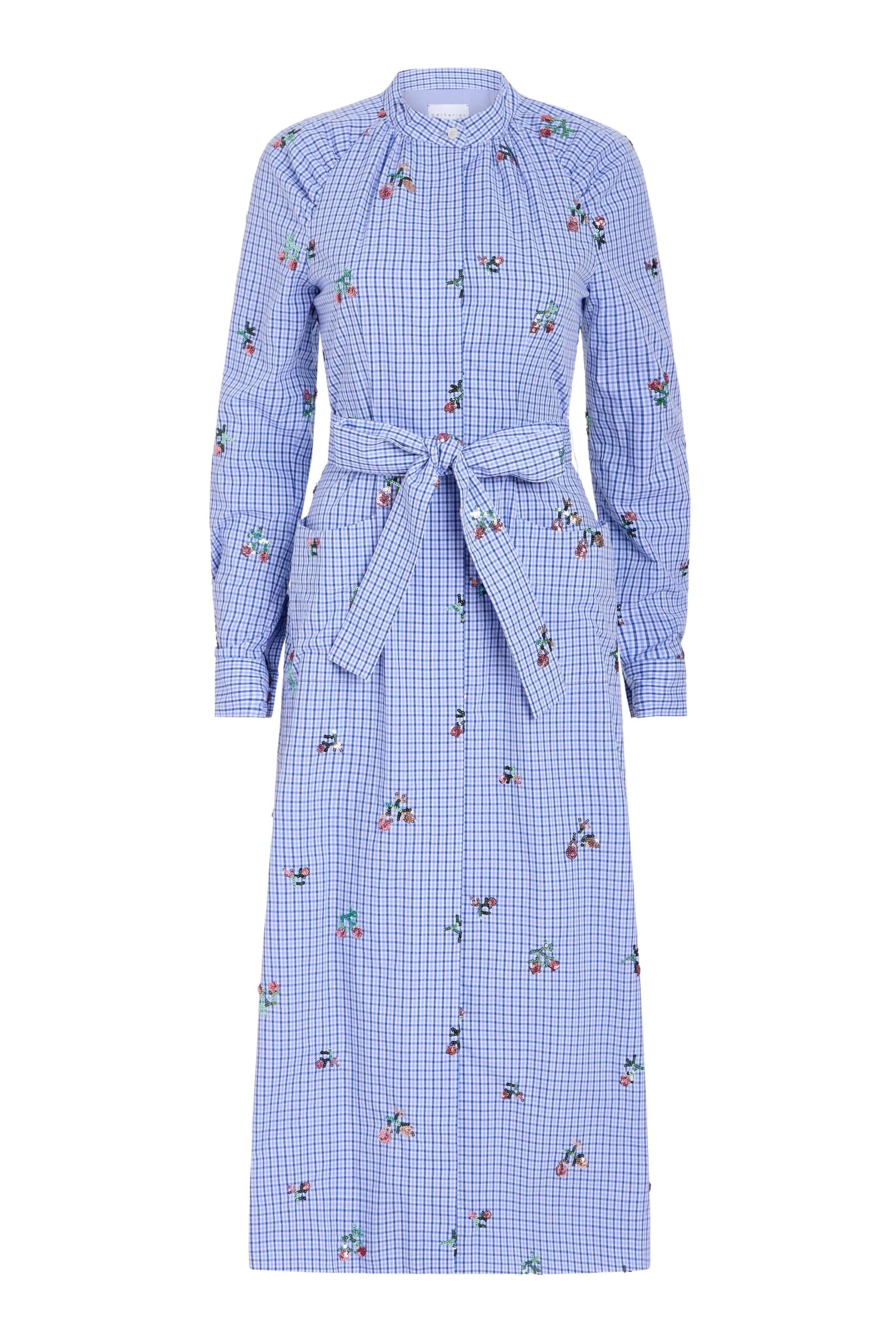 Markarian Gazania Sequin Embroidery Shirt Dress