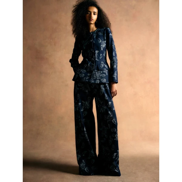 Markarian Ila Floral Denim Trousers, view 5