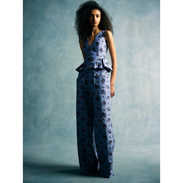 Markarian Jasminium Navy Bouquet Top, view 2