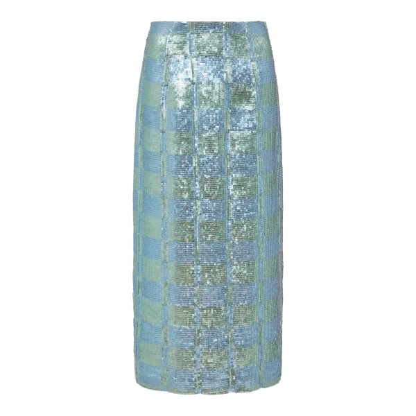 Markarian Lucida Gingham Sequin Skirt