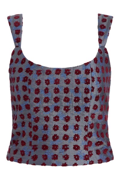 Markarian Maisie Teal Tapestry Top