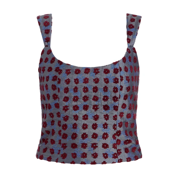 Markarian Maisie Teal Tapestry Top