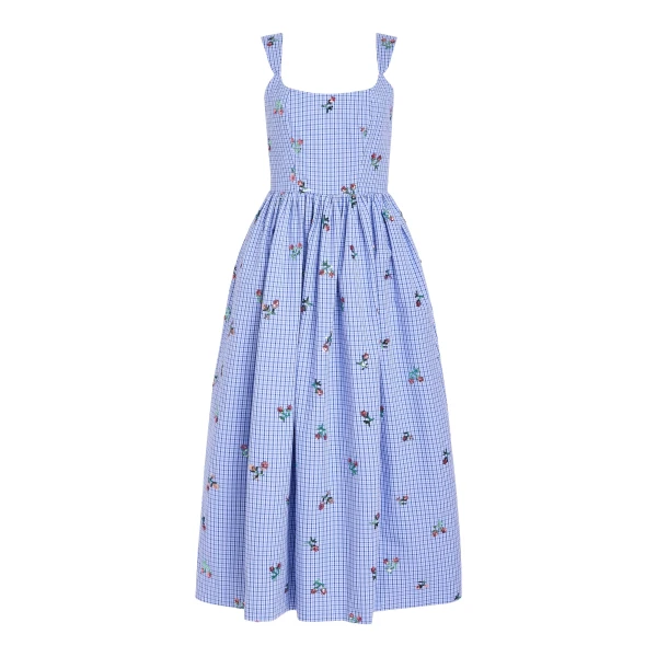 Markarian Nara Sequin Embroidery Midi Dress