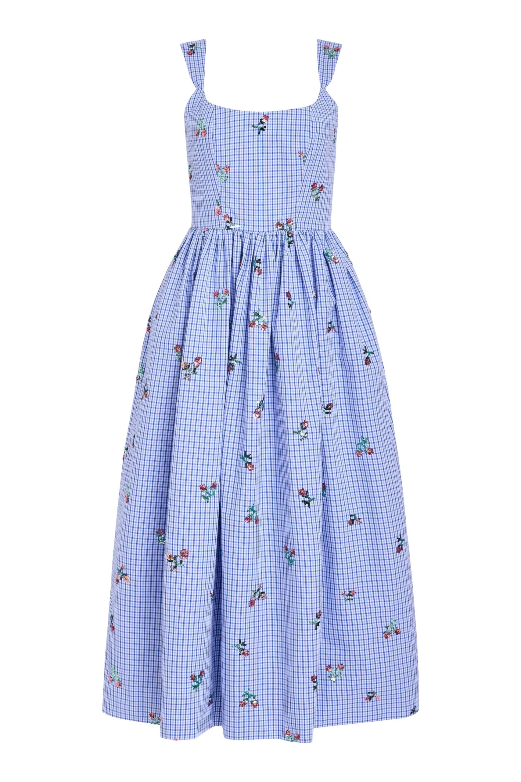 Markarian Nara Sequin Embroidery Midi Dress
