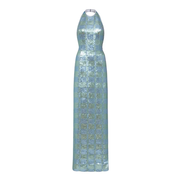Markarian Nerine Gingham Sequin Gown