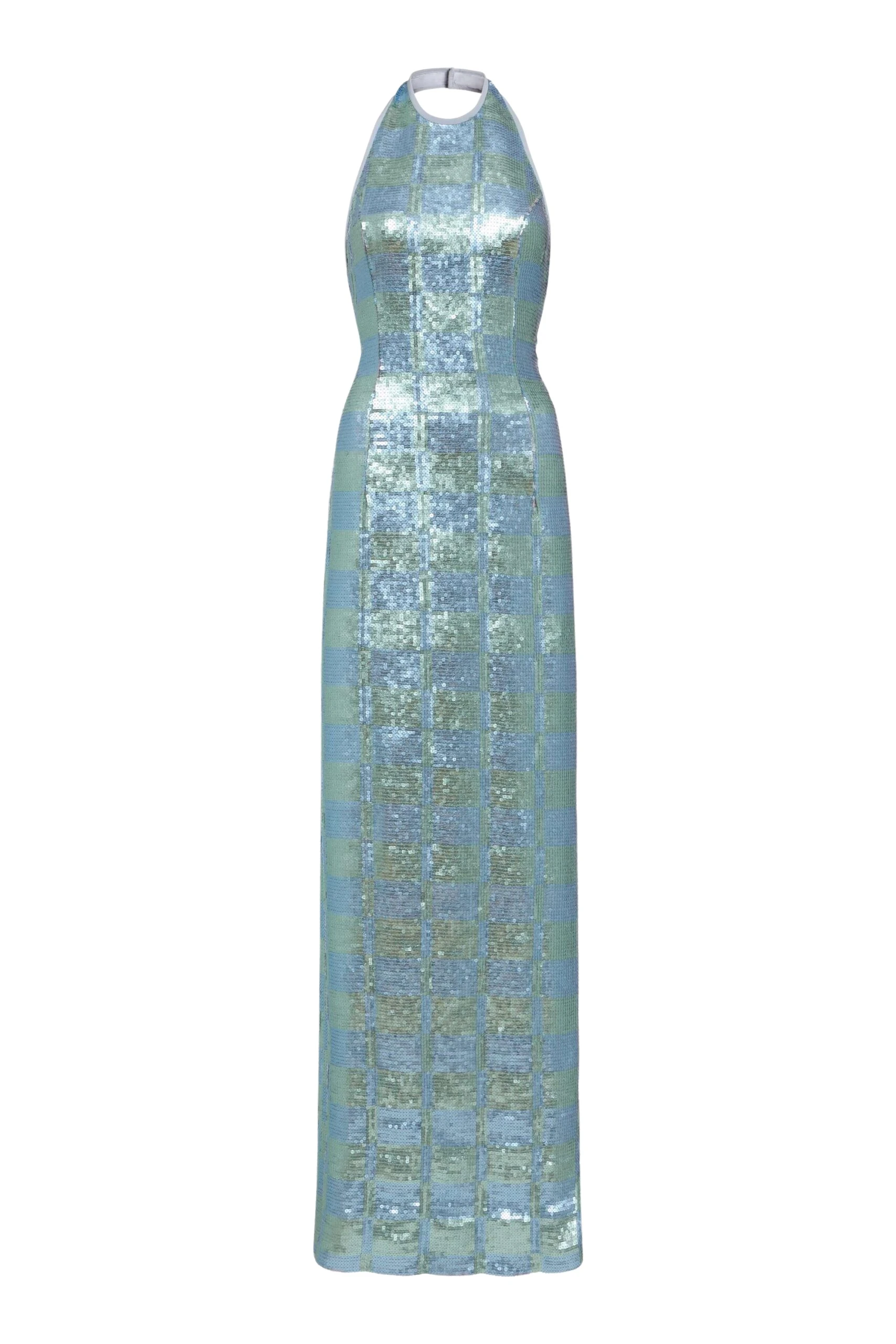 Markarian Nerine Gingham Sequin Gown
