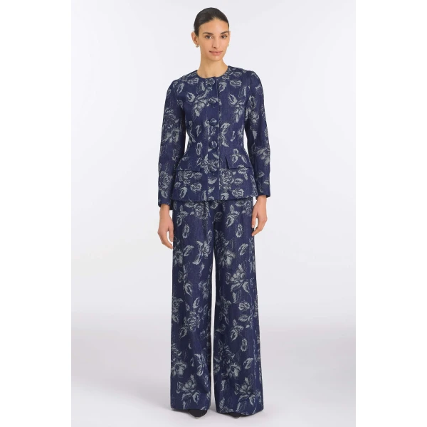 Markarian Savane Floral Denim Jacket Top, view 2
