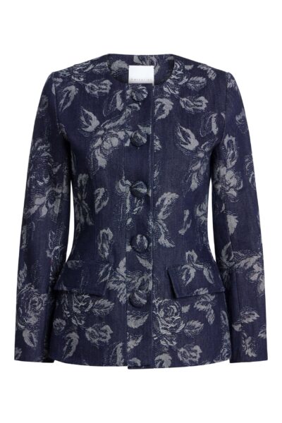Markarian Savane Floral Denim Jacket Top