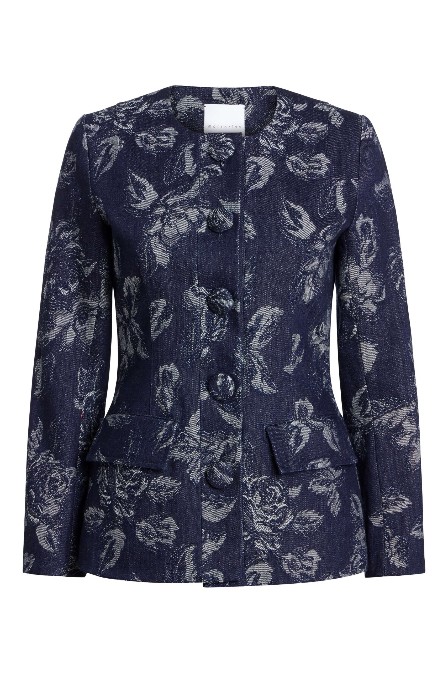 Markarian Savane Floral Denim Jacket Top