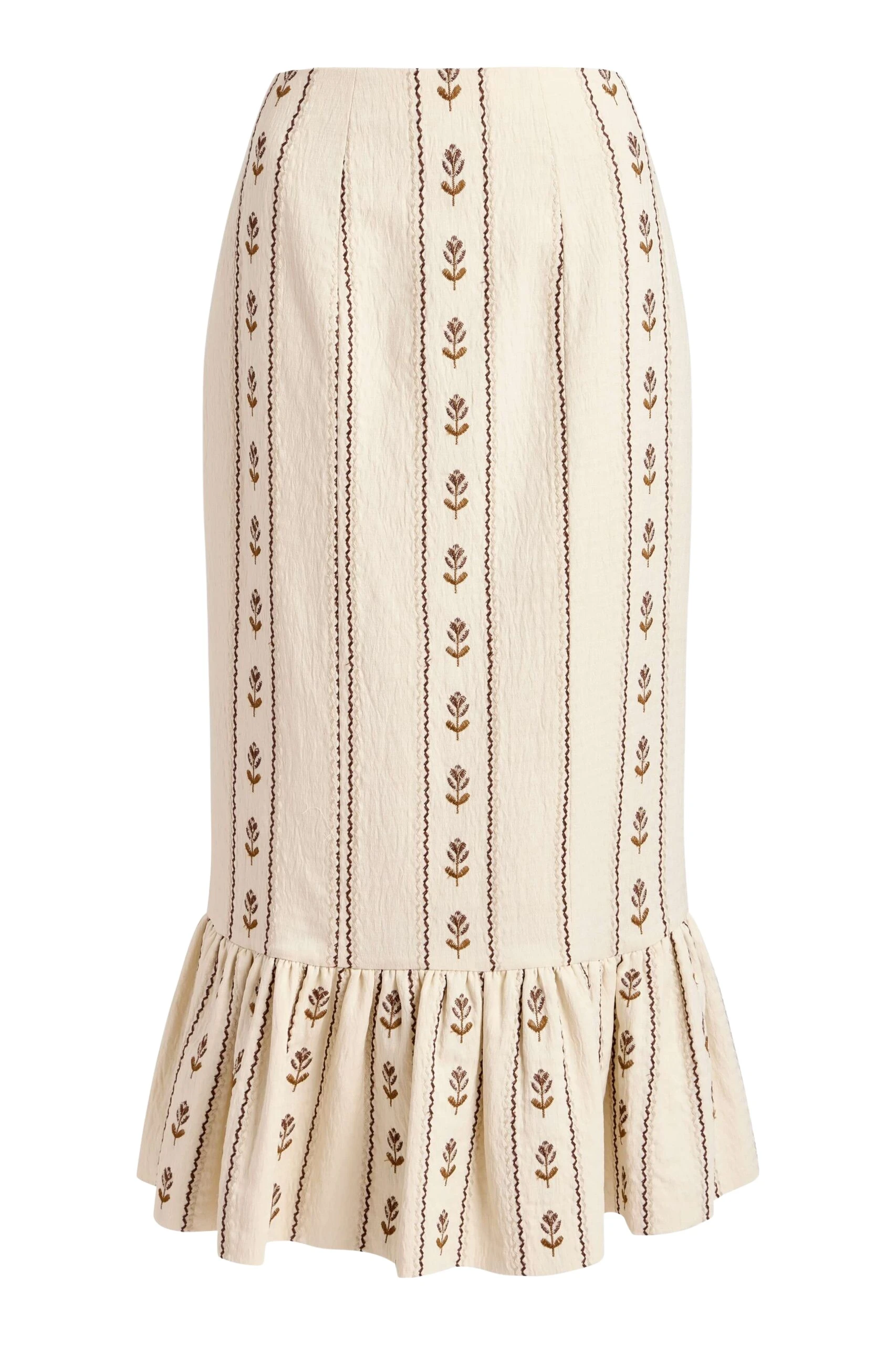 Markarian Suri Ivory Linen Skirt