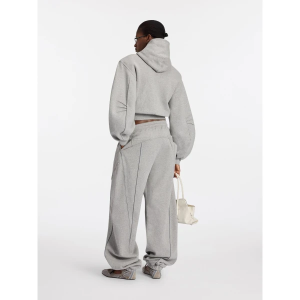 The Attico Melange grey joggers, view 3