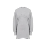 The Attico Melange grey mini dress